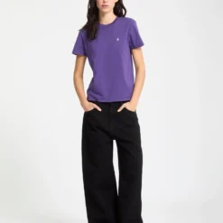 Solid Stone Emb T-Shirt - Acai -Volcom Store B3512204 ACI 31