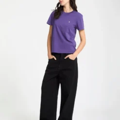 Solid Stone Emb T-Shirt - Acai -Volcom Store B3512204 ACI 4