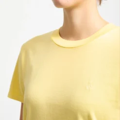 Solid Stone Emb T-Shirt - Dawn Yellow -Volcom Store B3512204 DNY 3