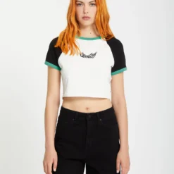 Alix 2 T-shirt - BLACK WHITE -Volcom Store B3512506 BWH B