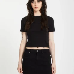 Volcomstone Tight Crop T-Shirt - Black