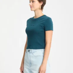 Volcomstone Tight Crop T-Shirt - Emerald Green -Volcom Store B3512510 EMG 30