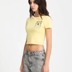 Moove On T-Shirt - Dawn Yellow -Volcom Store B3532512 DNY 30