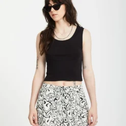 Volcomstone Tight Tank Top- BLACK