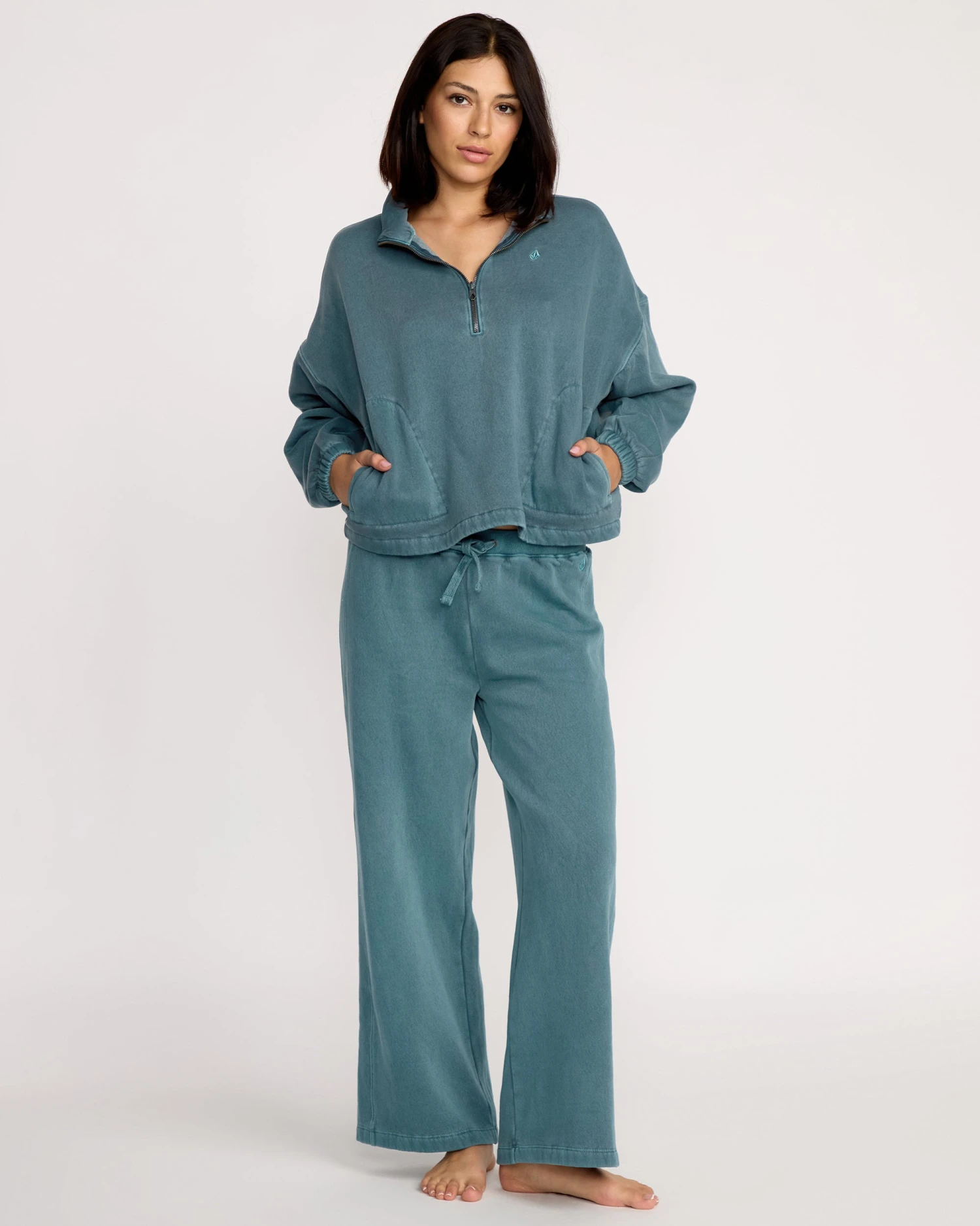 Stone Soft Quarter Zip Sweatshirt - Emerald Green 8 Stone Soft Quarter Zip Sweatshirt - Emerald Green - Image 6