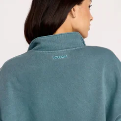 Stone Soft Quarter Zip Sweatshirt - Emerald Green 13 Stone Soft Quarter Zip Sweatshirt - Emerald Green -Volcom Store B4632502 EMG 4