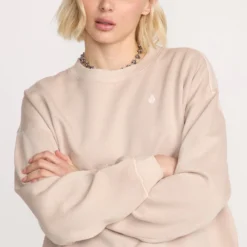 Stone Soft Sweatshirt - Khakiest -Volcom Store B4632506 KST 3