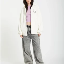 Alix Zip-up Hoodie - STAR WHITE -Volcom Store B4812501 SWH 5
