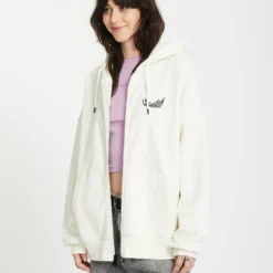 Alix Zip-up Hoodie - STAR WHITE -Volcom Store B4812501 SWH 6