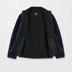 Muzzer Fuzzar Zip Sweatshirt - Dark Purple - (KIDS) -Volcom Store C4832351 DPL 3