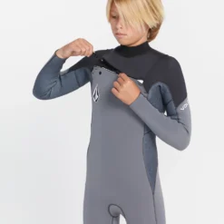 Modulator 4/3Mm Chest Zip Long Sleeve Wetsuit - Charcoal - (KIDS) 9 Modulator 4/3Mm Chest Zip Long Sleeve Wetsuit - Charcoal - (KIDS) -Volcom Store C9532330 CHR 2