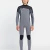 3/2Mm Long Sleeve Chest Zip Full Wetsuit - Charcoal - (KIDS)
