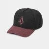 Embossed Stone Adj Cap - Merlot -Volcom Store D5532412 MER 1
