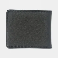 Single Stone Leather Wallet - Black