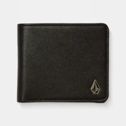 Slim Stone Large Wallet - Black