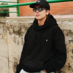 Circle Stone Dad Cap - BLACK -Volcom Store E5512104 BLK LIFESTYLE 1