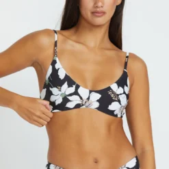 Midnight Lily Bikini Top - BLACK -Volcom Store O1012501 BLK 1