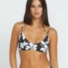 Midnight Lily Bikini Top - BLACK -Volcom Store O1012501 BLK F