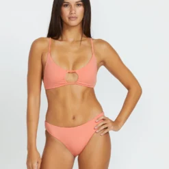 Simply Seamless X Back Halter Bikini Top - SUNSET -Volcom Store O1012509 SST OM F