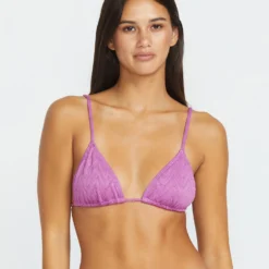 V Baby Slide Triangle Bikini Top - IRIS PURPLE