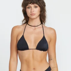 Simply Seamless Triangle Bikini Top - BLACK