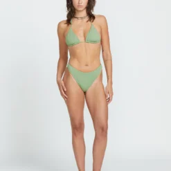 Simply Seamless Triangle Bikini Top - GRASS GREEN -Volcom Store O1412508 GGN 3