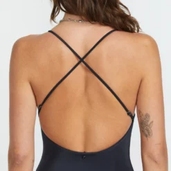 Simply Seamless Crossback One Piece Swimsuit - BLACK -Volcom Store O3012500 BLK 1