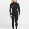 3/2Mm Chest Zip Wetsuit - BLACK