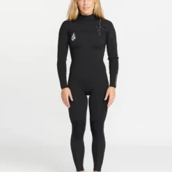 4/3Mm Chest Zip Wetsuit - Black