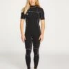 2Mm Short Sleeve Chest Zip Wetsuit - BLACK