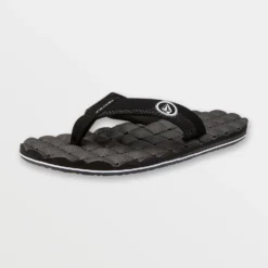 Recliner Sandals - BLACK WHITE -Volcom Store V0812350 BWH 5