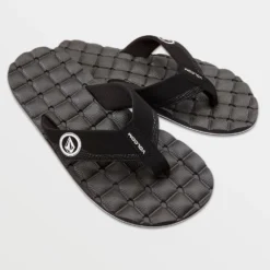 Recliner Sandals - BLACK WHITE