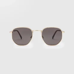 Happening Gloss Gold Sunglasses (Gray Lens) - GRAY