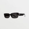 Strange Land Gloss Black Sunglasses (Gray Lens) - BLACK -Volcom Store VE04000201 BLK F