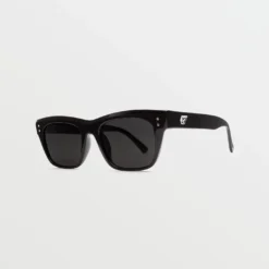 Stoneview Gloss Black Sunglasses (Gray Lens) - BLACK