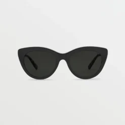 Eyeeye Stone Gloss Black Sunglasses (Gray Lens) - BLACK